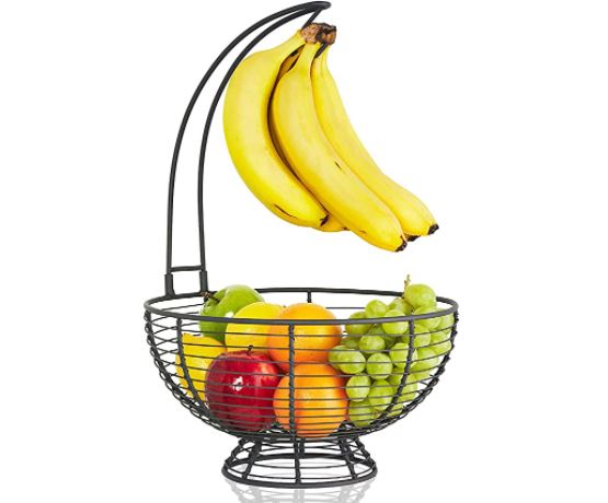 banana Keeper: Regal Trunk & Co. Large Fruit Basket With Banana Hanger